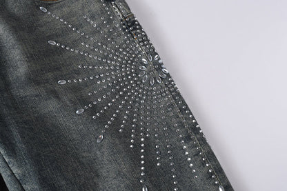 Purple Brand Crystal Diamond Jeans #9122