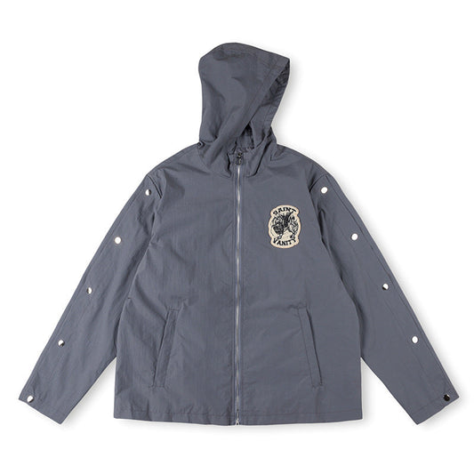 SAINT VANITY  Nylon Hooded Track Jacket