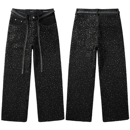 Purple Brand Crystal Diamond Jeans #9128
