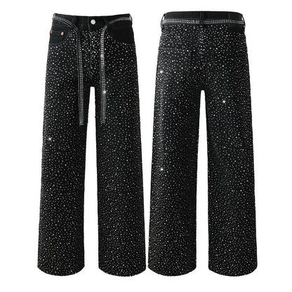 Purple Brand Crystal Diamond Jeans #9128